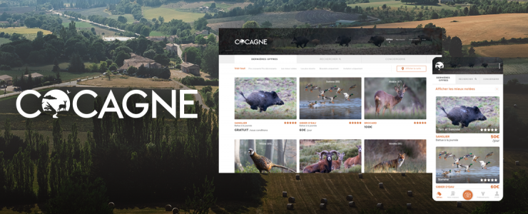 Cocagne, la chasse accessible par une application